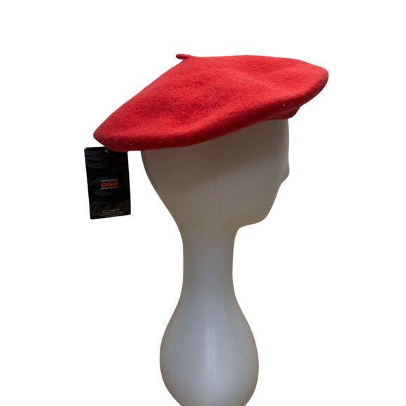 Disney BoxLunch Red Mens Wool Pooh Beret Hat Embroidered Graphics OS - Picture 4 of 14